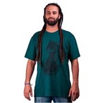 Ficha técnica e caractérísticas do produto Camiseta de Algodão Masculina Cogumelo - G - VERDE