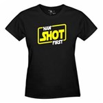 Ficha técnica e caractérísticas do produto Camiseta de Han Shot First - G - Preta