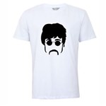 Ficha técnica e caractérísticas do produto Camiseta de John Lennon Masculina - Branca - GG