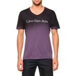 Ficha técnica e caractérísticas do produto Camiseta de Malha Calvin Klein Jeans Degradê