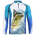 Ficha técnica e caractérísticas do produto Camiseta De Pesca King Proteção Solar Uv Kff57 - Tucunaré