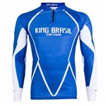 Ficha técnica e caractérísticas do produto Camiseta de Pesca King Proteção Solar Uv KFF65 - Azul - King Brasil