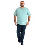 Ficha técnica e caractérísticas do produto Camiseta Decote V - Azul Bebê - EGG5