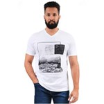 Ficha técnica e caractérísticas do produto Camiseta Decote V Malwee Masculina - BRANCO - GG