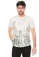 Ficha técnica e caractérísticas do produto Camiseta Dimy Estampada Off-White