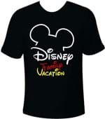 Ficha técnica e caractérísticas do produto Camiseta Disney Family Vacation - Mickey (Preto, Camiseta P)