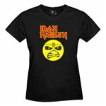 Ficha técnica e caractérísticas do produto Camiseta do Iron Maiden - Feminina - EGG - Preta