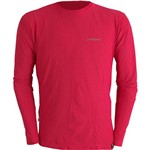 Camiseta Dry Cool Masculina com Proteção Solar 50 Vermelha Manga Longa - Conquista