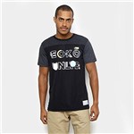 Ficha técnica e caractérísticas do produto Camiseta Ecko Estampada Recorte Masculina - Preto - G