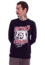 Ficha técnica e caractérísticas do produto Camiseta Ecko Manga Longa Estampada Preto