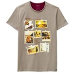 Ficha técnica e caractérísticas do produto Camiseta Enfim Masculina Slim Estampada - MARROM CACAU - G