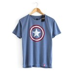 Ficha técnica e caractérísticas do produto Camiseta Escudo Capitão América Marvel
