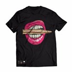 Ficha técnica e caractérísticas do produto Camiseta Feminina 762 Kiss Swag - G - Preto