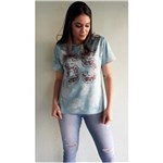 Ficha técnica e caractérísticas do produto Camiseta Feminina Gola Redonda - 460 - VERDE - G
