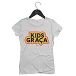 Ficha técnica e caractérísticas do produto Camiseta Feminina KidsGraça | Branca - P