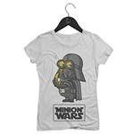 Ficha técnica e caractérísticas do produto Camiseta Feminina Minion Wars | Branca - P