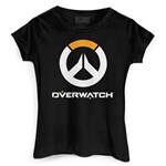Ficha técnica e caractérísticas do produto Camiseta Feminina Overwatch Logo - PRETO - M