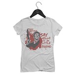 Ficha técnica e caractérísticas do produto Camiseta Feminina Tony Montana | Branca - P
