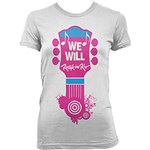 Ficha técnica e caractérísticas do produto Camiseta Feminina We Will Rock In Rio Rosa/Branca - Dimona