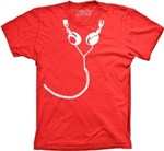 Ficha técnica e caractérísticas do produto Camiseta Fone de Ouvido (Vermelho, G1, Unisex)