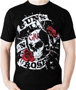 Ficha técnica e caractérísticas do produto Camiseta Guns Roses Camisa Banda Rock) Caveira Blusa