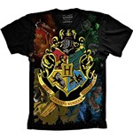 Ficha técnica e caractérísticas do produto Camiseta Harry Potter Brasão de Hogwarts