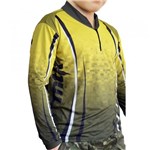 Camiseta Infantil de Pesca MTK Attack com Proteção Solar Filtro UV Cor Yellow