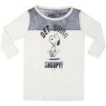 Ficha técnica e caractérísticas do produto Camiseta Infantil Ellus Bornout Snoopy Canoa