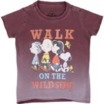 Ficha técnica e caractérísticas do produto Camiseta Infantil Ellus Vintage Snoopy Walk
