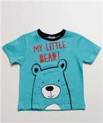 Ficha técnica e caractérísticas do produto Camiseta Infantil Estampa Urso Manga Curta