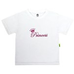 Ficha técnica e caractérísticas do produto Camiseta Kids Manga Curta Princess - 10 - Branco