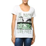 Ficha técnica e caractérísticas do produto Camiseta Lez a Lez Be Happy