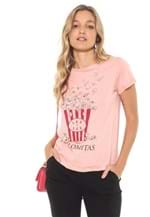 Ficha técnica e caractérísticas do produto Camiseta Lez a Lez Palomitas Rosa