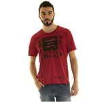 Ficha técnica e caractérísticas do produto Camiseta Manga Curta Estampada 30867 - VERMELHO - G