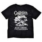 Ficha técnica e caractérísticas do produto Camiseta Masculina California Beach (M, Preto)