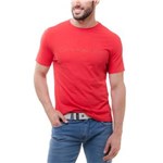 Ficha técnica e caractérísticas do produto Camiseta Masculina CM61B01TC232 Calvin Klein - Tamanho G - Vermelho