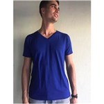 Ficha técnica e caractérísticas do produto Camiseta Masculina Gola Redonda - 301 - AZUL ROYAL - G