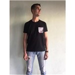 Ficha técnica e caractérísticas do produto Camiseta Masculina Gola Redonda - 442 - PRETO - M