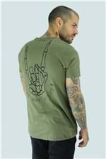 Ficha técnica e caractérísticas do produto Camiseta Masculina Hand Skull - Verde (090219)