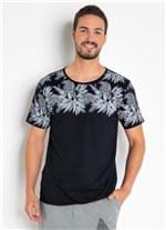 Ficha técnica e caractérísticas do produto Camiseta Masculina Manga Curta com Estampa Floral 3083480 (P)