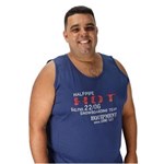 Ficha técnica e caractérísticas do produto Camiseta Masculina Plus Size Regata Hot - G2 - Azul Marinho