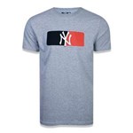 Ficha técnica e caractérísticas do produto Camiseta Mlb New York Yankees Essentials Box Branco Mescla Cinza New Era - Cinza - G