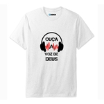 Ficha técnica e caractérísticas do produto Camiseta Ouça A Voz De Deus Fone De Ouvido