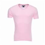 Ficha técnica e caractérísticas do produto Camiseta Pima Gola V Rosa