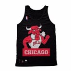 Ficha técnica e caractérísticas do produto Camiseta Regata Chicago Bulls Nba Basquete Swag - G - Preto