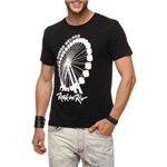 Ficha técnica e caractérísticas do produto Camiseta Rock In Rio: Roda Gigante Preta Masculina - Dimona