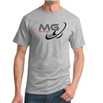 Ficha técnica e caractérísticas do produto Camiseta Shutt Alto Falante MG Casual Cinza Estampa Preta Vermelha e Cinza Escuro