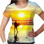 Ficha técnica e caractérísticas do produto Camiseta Surf Walk Feminina PV - G/Amarelo