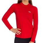 Camiseta Térmica Manga Longa Feminina Vermelho