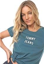 Ficha técnica e caractérísticas do produto Camiseta Tommy Jeans Square Logo Verde